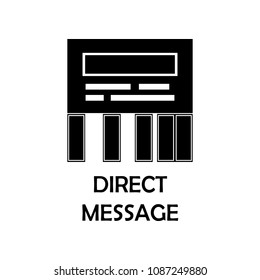 direct message icon. Element of marketing for mobile concept and web apps. Detailed direct message icon can be used for web and mobile. Premium iconmarketing on white background
