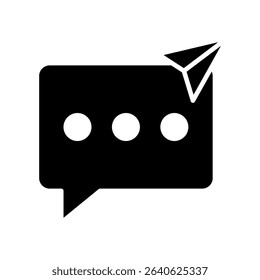 Direct Message Icon Glyph Vector Illustration