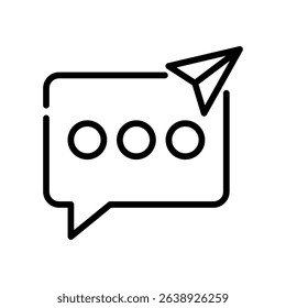 Direct Message Icon Line Vector Illustration