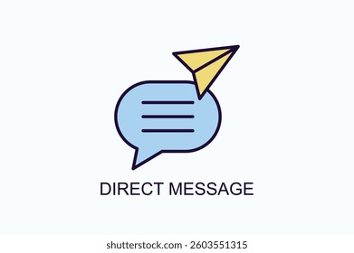 Direct Message Icon Or Logo Isolated Illustration