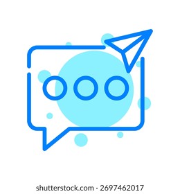 Direct Message Icon In Shape Vector Illustration