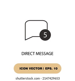 direct message icons  symbol vector elements for infographic web