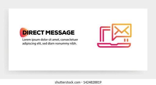 DIRECT MESSAGE AND ILLUSTRATION ICON CONCEPT