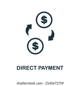 Direct Payment Icon. Monochrome Simple Direct Payment Icon For Templates, Web Design And Infographics