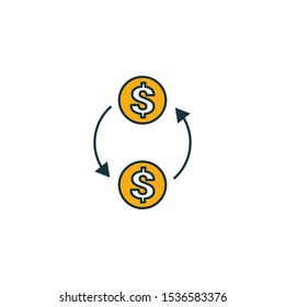 Direct Payment icon set. Four elements in diferent styles from fintech icons collection. Creative direct payment icons filled, outline, colored and flat symbols.