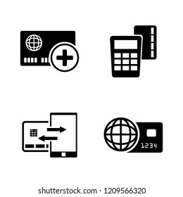 Direct payments. Simple Related Vector Icons Set for Video, Mobile Apps, Web Sites, Print Projects and Your Design. Black Flat Illustration on White Background.