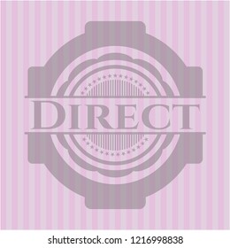 Direct pink emblem. Vintage.