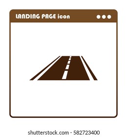 direct road, icon for the landing page