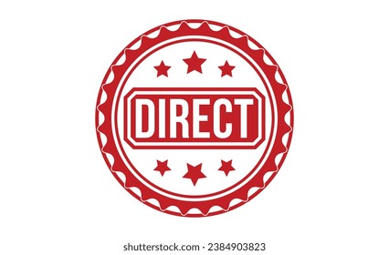 Direct rubber stamp vector illustration on white background. Direct rubber stamp.