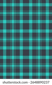 Tecido de fundo sem costura direto, personalizado xadrez verificar têxtil. Vetor de padrão tartã de textura curva na paleta de cores escuras e negras.