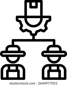 Ilustración vectorial de esquema de icono de comercio directo