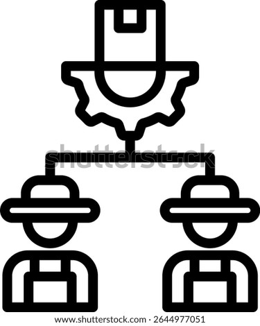 Direct Trade Icon Outline Vector Illustration