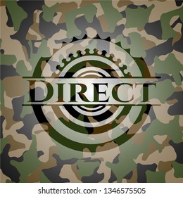 Direct written on a camo texture