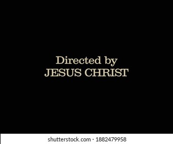 Directed by Jesus Christ. Motivational inscription. Vector illustration