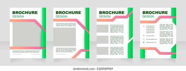 Directing project life cycle blank brochure design. Template set with copy space for text. Premade corporate reports collection. Editable 4 paper pages. Arial Black, Regular fonts used