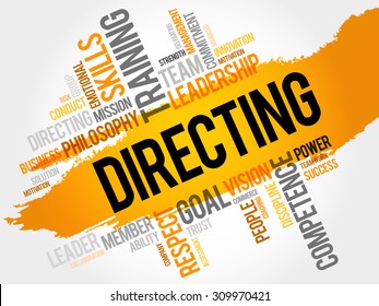 DIRECTING word cloud, business concept