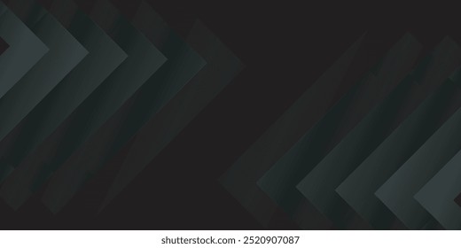 Direction of abstract gray arrow shadows. abstract on the black background of futuristic modern design