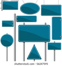 Direction and advertise signs, vector