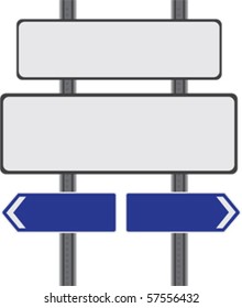 Direction and advertise signs, vector