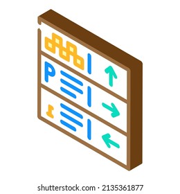 direction airport sign isometric icon vector. direction airport sign sign. isolated symbol illustration