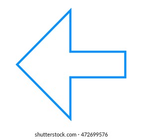 Direction arrow back vector isolated