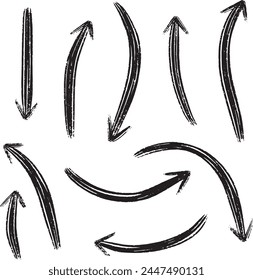 Richtungspfeil Kollektion Doodle Handgezeichnet