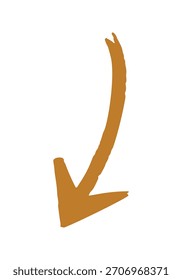 Dirección flecha dibujado a mano doodle. Vector doodle ilustración icono aislado en blanco bg.
