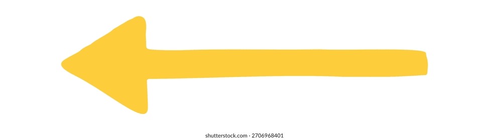 Dirección flecha dibujado a mano doodle. Vector doodle ilustración icono aislado en blanco bg.
