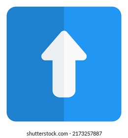 Up direction arrow for hospital navigation layout