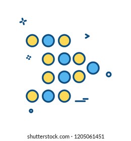 Direction arrow icon design vector 