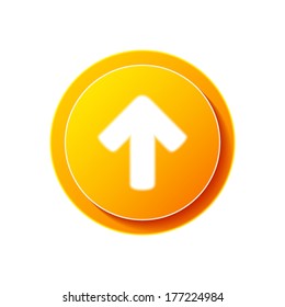 Direction arrow up icon isolated