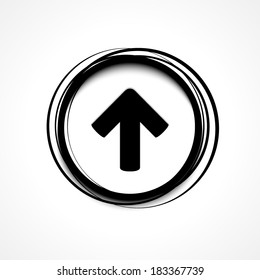 Direction arrow up icon isolated 