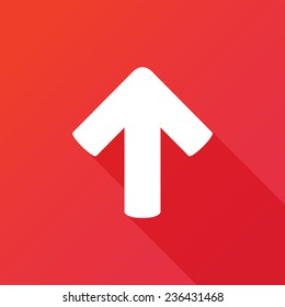 Direction arrow up icon isolated