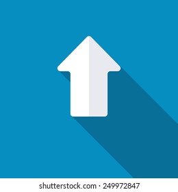 Direction Arrow Up Icon Isolated