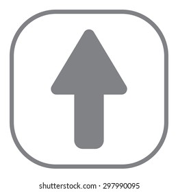 Direction arrow up icon isolated