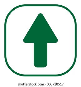 Direction arrow up icon isolated