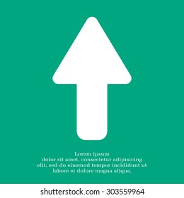 Direction arrow up icon isolated