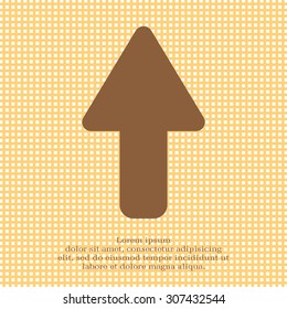 Direction arrow up icon isolated
