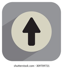 Direction arrow up icon isolated