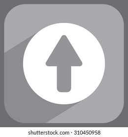 Direction arrow up icon isolated