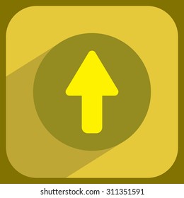 Direction arrow up icon isolated