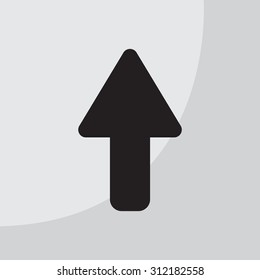 Direction arrow up icon isolated