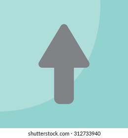 Direction arrow up icon isolated