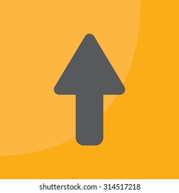 Direction arrow up icon isolated