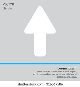Direction arrow up icon isolated