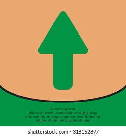 Direction arrow up icon isolated
