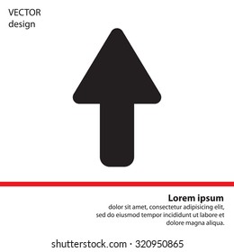 Direction arrow up icon isolated