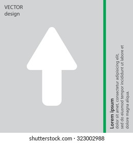 Direction arrow up icon isolated