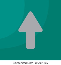 Direction arrow up icon isolated