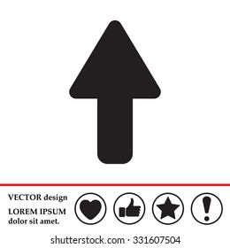 Direction arrow up icon isolated